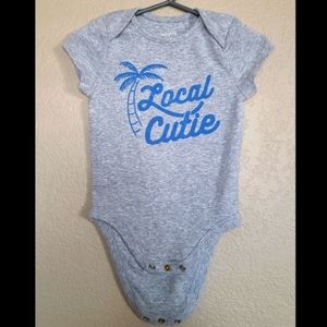 Jumping Beans, Gray Local Cutie Onesie, 12 Months